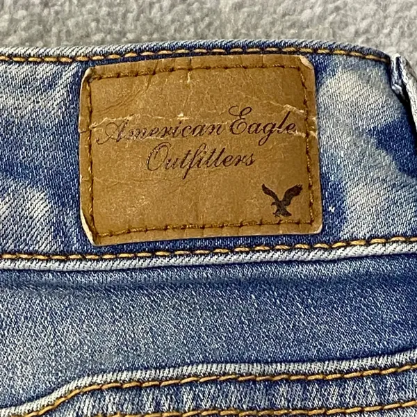 American Eagle Jegging Jeans‎ Women's Sz 8 Light Super Stretch Distressed Denim - Image 7