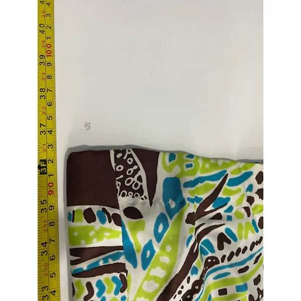 NWT Donna Morgan Silk Paisley Dress Brown Turquoise Boho Midi Size 8 - Image 9