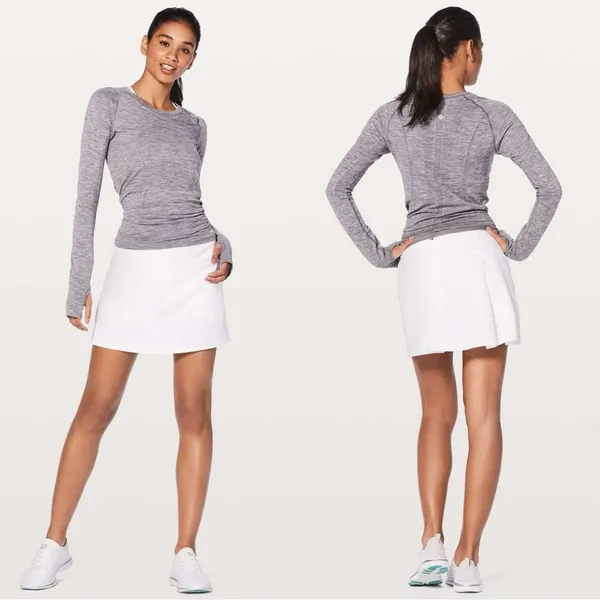 Lululemon Women’s Pace Rival Skirt Skort 4-way Stretch 15" Golf Run in White 6 - Image 3