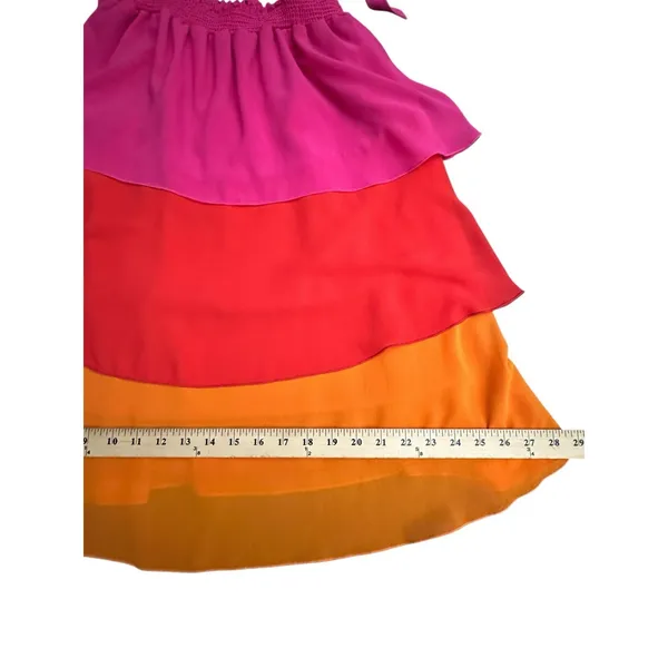 Show Me Your MuMu Gabriela Tiered Ruffle Mini Dress Small Rainbow Festival‎ HH10 - Image 5