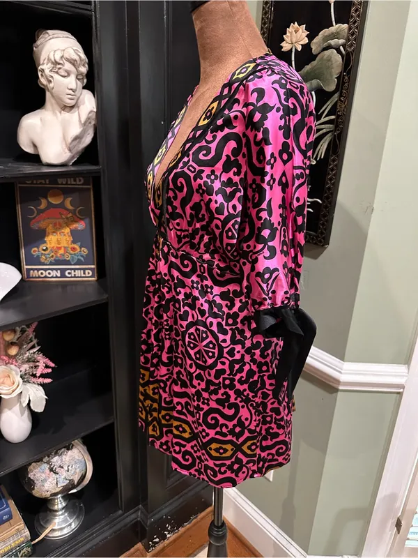 Hale Bob Silk Bohemian Tunic Dress – Size Small - Image 7