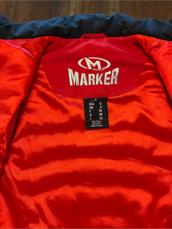 Marker Women’s Size 6 Red Insulated Ski Vest Thinsulate Puffer Full Zip - Image 4