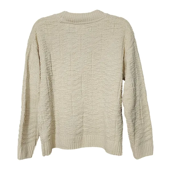 Weatherproof Vintage Womens Chenille Holiday‎ Sweater, Size L Cream - Image 3
