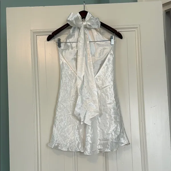 Meshki White Backless Dress - Image 3