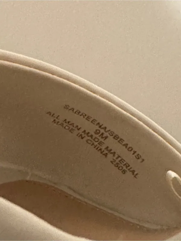 Steve Madden Cream Faux Leather Wedge Side Sandal Open Toe Wedge Heels NWT - Image 6