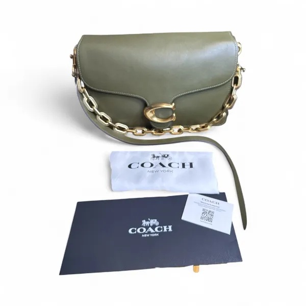 Coach BNWT TABBY Olive Green Leather Shoulder Bag - Image 11