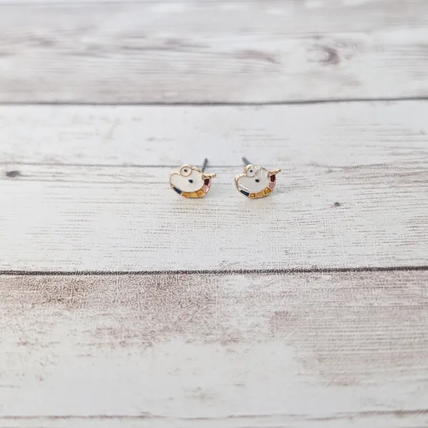 Unicorn Stud Earrings Small & Dainty - Image 2