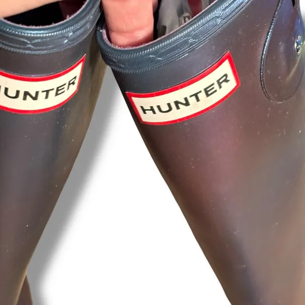 Hunter Original Tall Gloss Rain Boots Purple Iridescent Waterproof Wellies 5 - Image 4