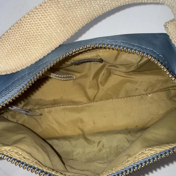 VTG Y2K Gap Baguette Small Nylon Handbag Shoulder Bag Purse Zip Blue 2004‎ READ - Image 14