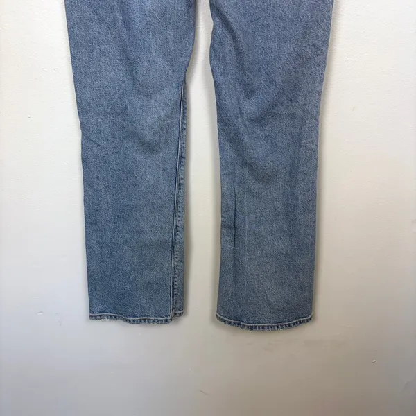 American Eagle '90s Bootcut Jean Faded Indigo Split Hem Y2K Streetwear‎ Size 4 - Image 7