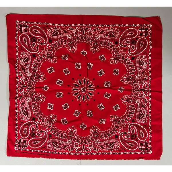Red Paisley Print Square Bandana Scarf Wrap Headband Unisex Fashion Accessory ♥️ - Image 2