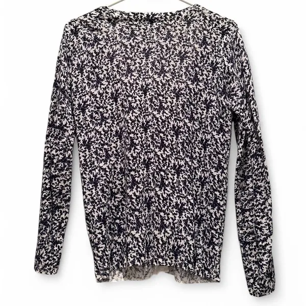 Madewell Women’s Blue Bud Floral Linen‎ Cotton Cardigan Sweater XS - Image 2