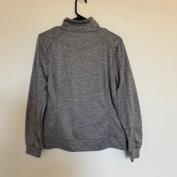 E5 Florida Gators Women Full Zip Jacket Gray Heathered Mock Neck Medium Collage - Image 3