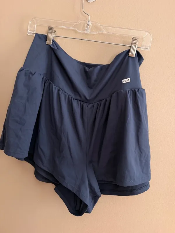 Halara Womens 2X Navy Blue Athletic Skort With High-Waist Design And Built-In Sh - Image 2