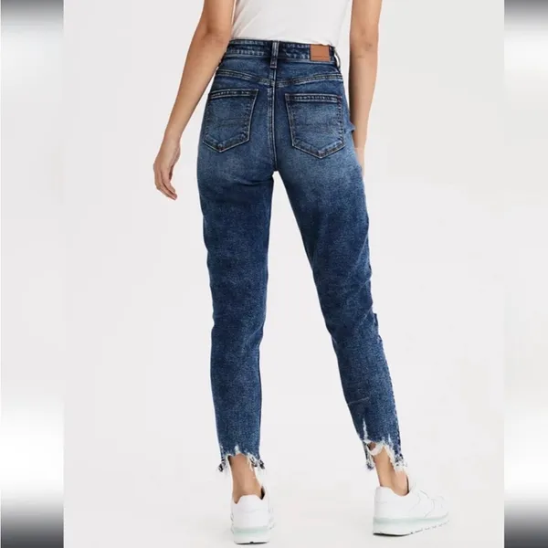 American Eagle Outfitters Dark Blue Straight Leg Jeans - Image 3