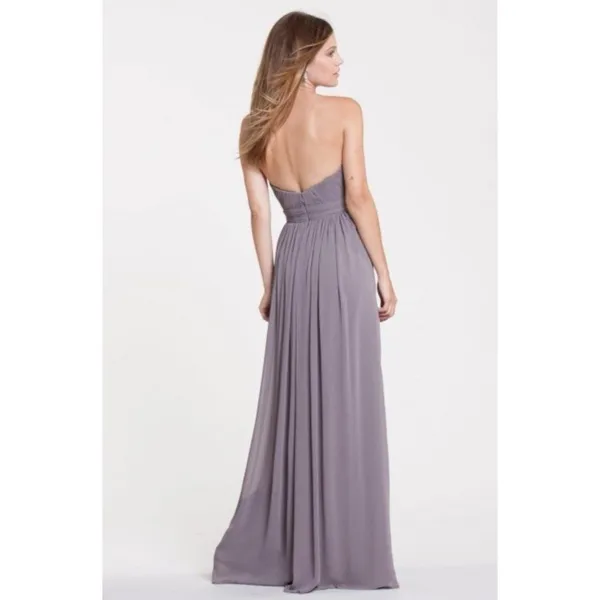 Watters & Watters‎ Style 5514 Shirred Chiffon Floor Length Dress Size 10 Wedding - Image 2