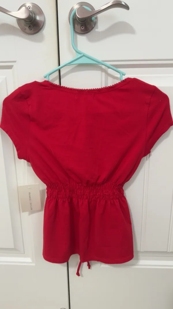 Red Babydoll Top Size XS - Image 2