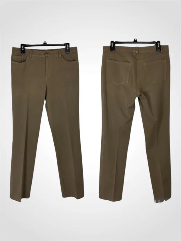 Peace Of Cloth NYC Khaki Stretchy High Rise Slim Straight Leg Pants 8 - Image 11
