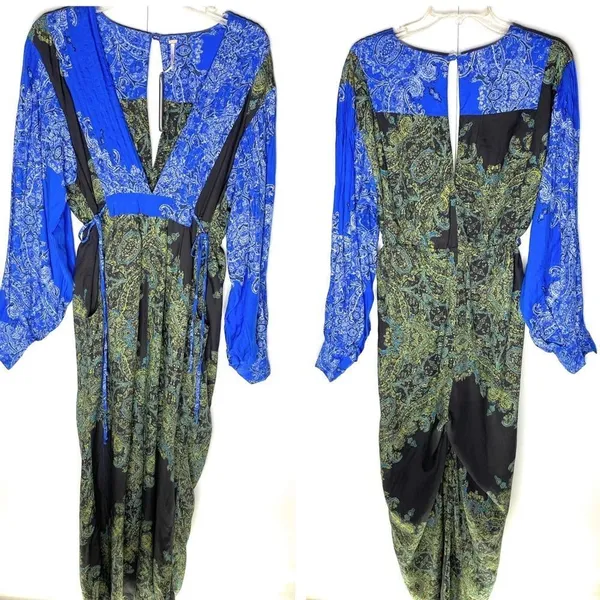 Free People‎ Jumpsuit Black Blue - Image 3