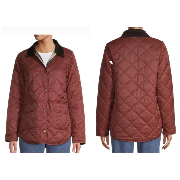 NWT BARBOUR Pilton Quilted Jacket In Chestnut (US/14) - Image 5