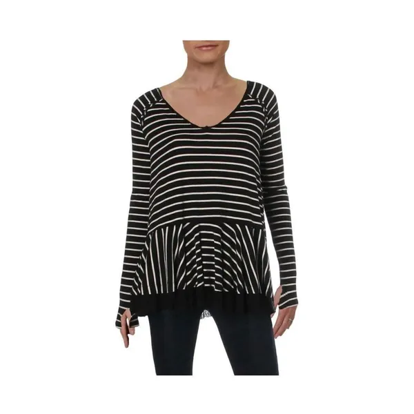 ✨Free People Tangerine Stripe Black Sz Small Top✨ - Image 6