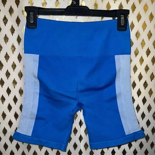 Fabletics shorts blue compression biker athletic size S - Image 2