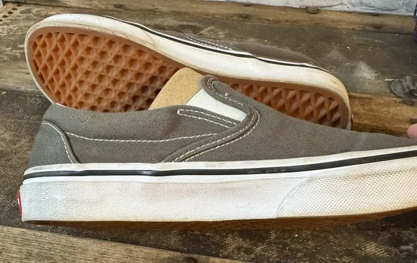 Vans Classic 721565 Slip On Womens Gray Athletic Casual Shoes Sneakers Size 6 - Image 8