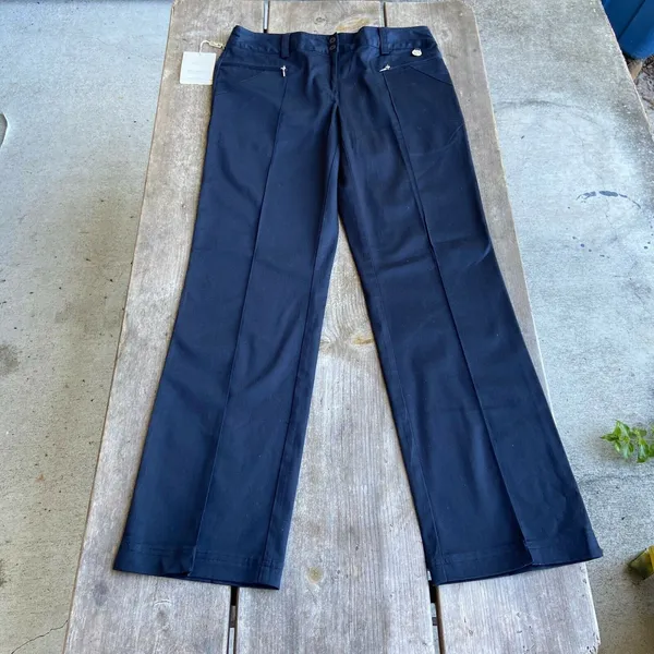Greg Norman Womens Pants Size 4 Navy‎ Blue Basic Slacks Solid NEW - Image 5