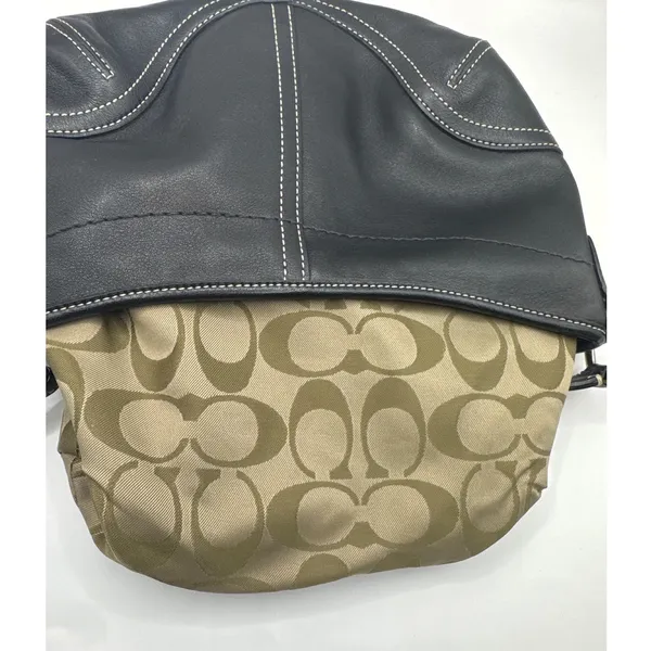 Coach Soho Black‎ Leather Small Hobo Shoulder Bag Purse N0 E043-4283 - Image 6