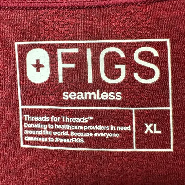 FIGS Salta Seamless Burgundy Red Performance Underscrub Top W18KW1002 Women XL - Image 5