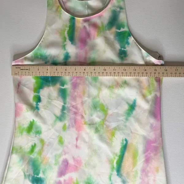 NWT Amanda Uprichard Multicolor Tie‎ Dye High Neck Racerback Midi Dress Small - Image 9