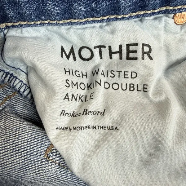 Mother Superior The High Waisted Smokin Double Ankle Jeans Women 25 Crop USA - Image 4