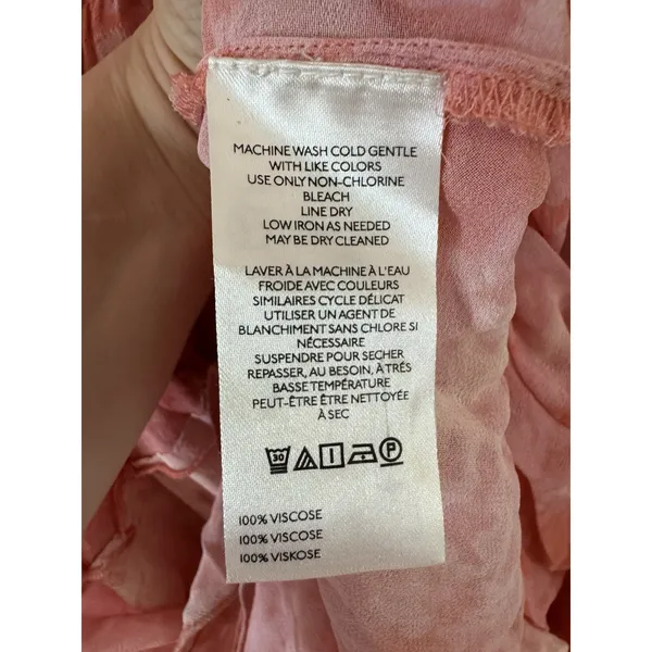 Anthropologie Asymmetric Hanky Tunic Tiered Chiffon Dress Size Small - Image 7