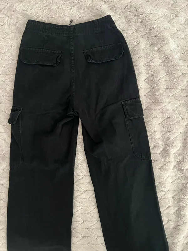 ZARA Cargo Pants Black - Image 3