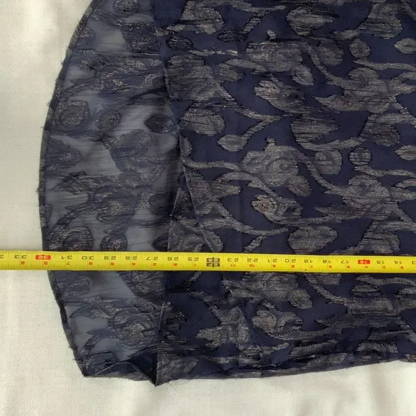 Boho Chic Navy Blouse NWT size‎ medium 120 retail Blue - Image 5