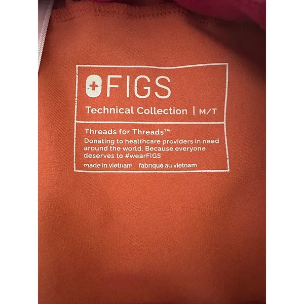 FIGS Mari Skinny Joggers Scrub Pant Terracotta Pink Drawstring size medium - Image 7