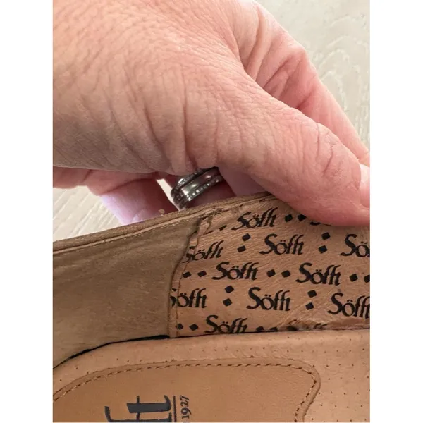 Sofft Leather Slip On Loafers Comfort Shoes Brown Womens 8M - Image 5