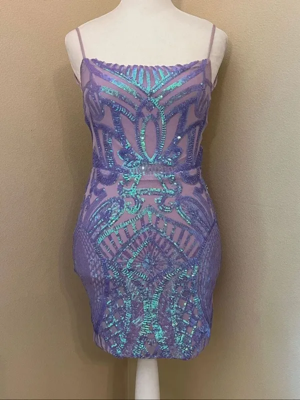 Lucy In The Sky Starstruck Strappy Dress in Iridescence Lilac Women's Small - Image 2
