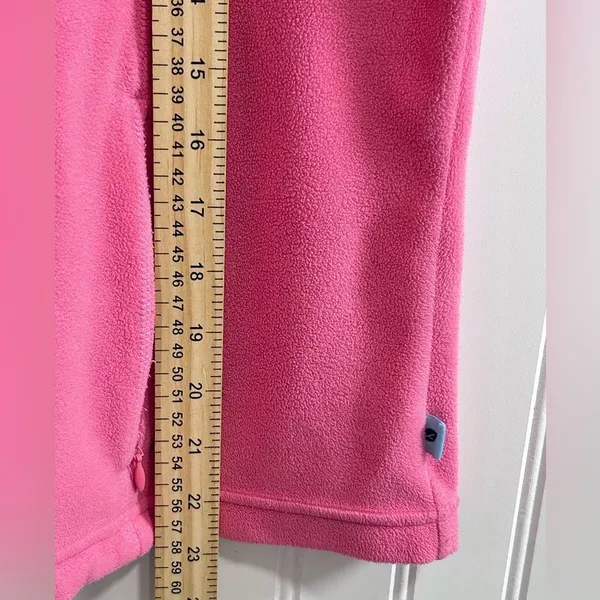 L.L. Bean Hooded Fleece Vest Pink SIZE M. - Image 7
