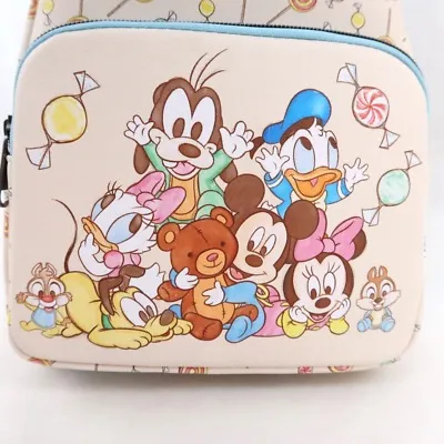 Loungefly Disney Baby Mickey Mouse Friends Mini Backpack Candy Blue Trim - Image 2