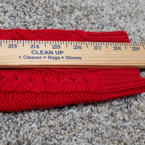 Lauren Ralph Lauren Red Cable Knit Turtleneck Sweater‎ Women's Size L Cotton - Image 10