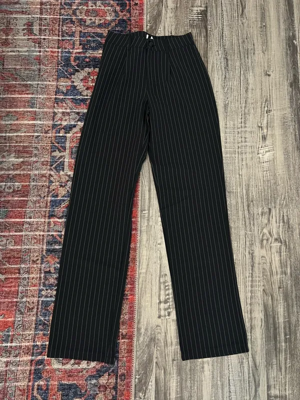 princess polly navy & white stripped trousers - Image 5