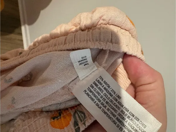 Wild fable linen blend orange print Bella Via wide leg pull on pants‎ pink XXS - Image 8