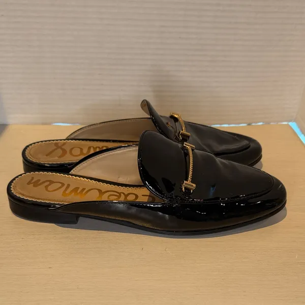 Sam Edelman Black Patent Leather Mules - Image 2