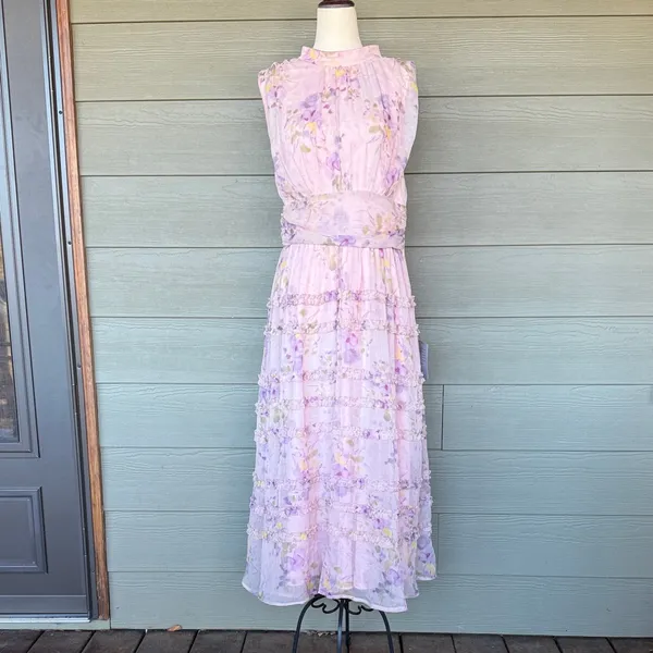 Lulus “Eden” Floral Sleeveless Chiffon Dress - New but Damaged! - Image 3