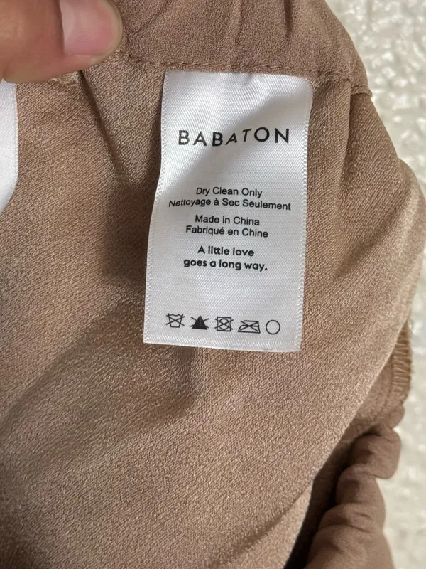 Aritzia Babaton Dexter Pull On Ankle Length Tuxedo Pant Size Medium In Camel - Image 9