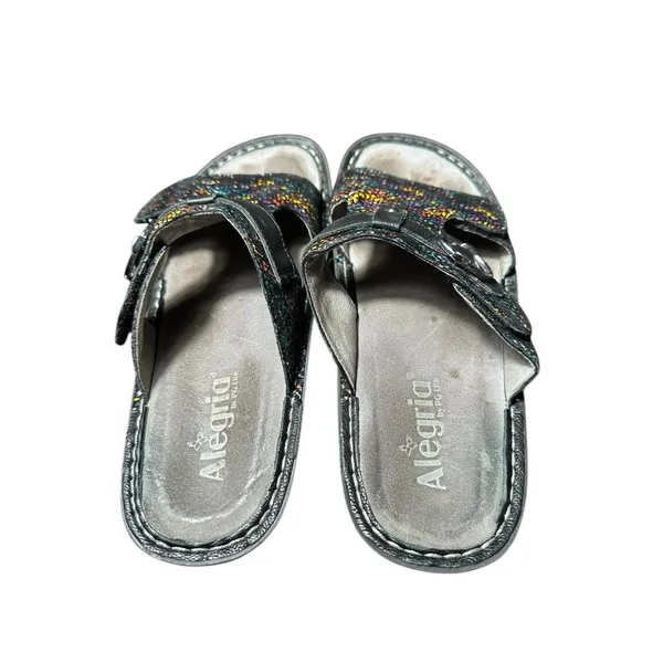 Alegria Sandals Slip On Rainbow Black Women's Size‎ EU 40, US 9 Comfort #S19-1 - Image 7
