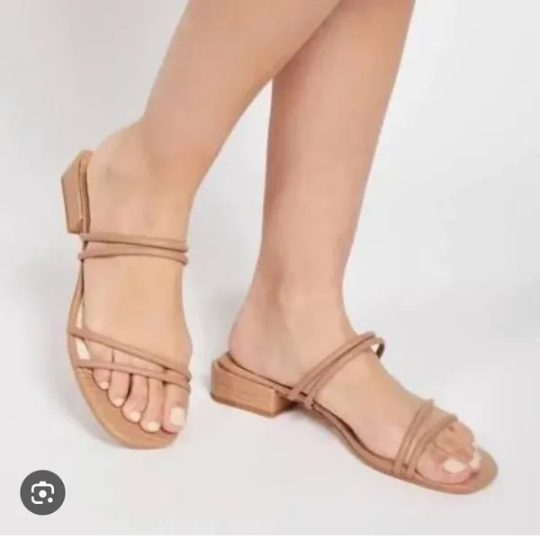 Dolce Vita Women's Beige Strappy Sandals Cafe Leather - Image 7