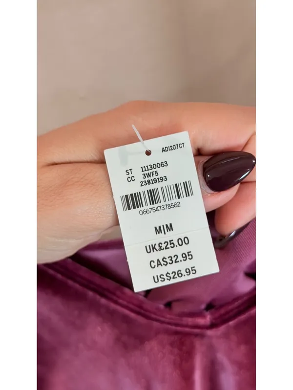 Coquette Y2K NWT Size M Victoria’s Secret Burgundy Velvet - Image 4