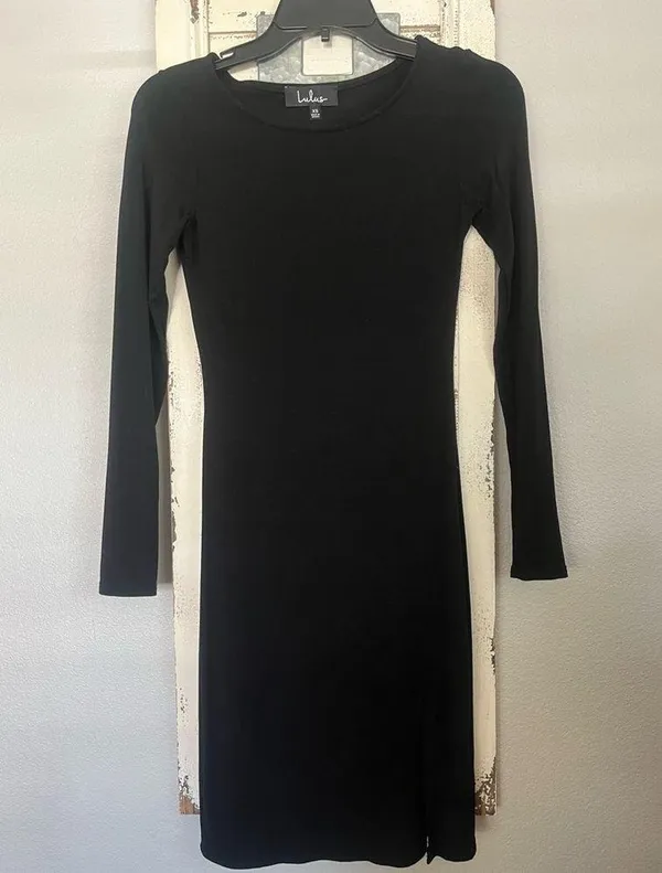 Lulus How I Wonder Black Long Sleeve Midi Dress - Image 5